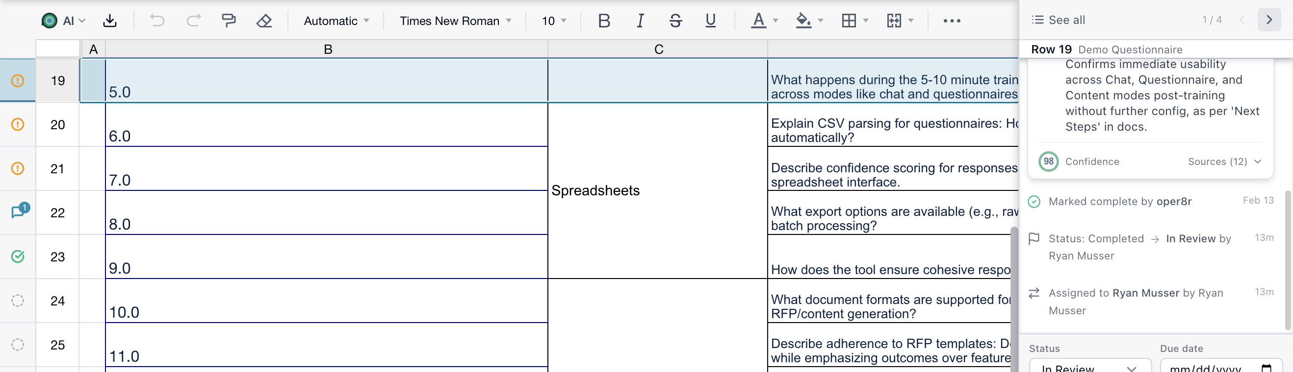 Item Annotation Tray filtered, iterating through that filtered list